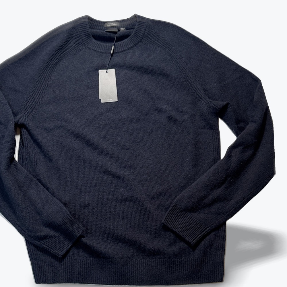 Hugo Boss Cashmere Sweater Banilo Black Label Dark Blue Luxury Knit Mens Medium